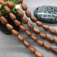 Goldstone Beads, Teardrop, polished 