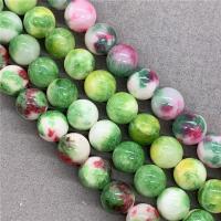 perle en jade tient, Pierre naturelle, Rond, normes différentes pour le choix, plus de couleurs à choisir Environ 14.6 pouce, Vendu par brin