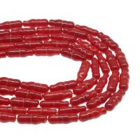 Perles en corail naturel, poli, DIY, rouge, 17*6mm, Vendu par brin