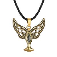 Zinc Alloy Necklace, with Wax Cord, Dove, plated, Unisex .7 Inch 