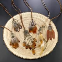 Zinc Alloy Dream Catcher Sweater Necklace, plated, fashion jewelry & for woman 