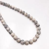 Synthetische Türkis Perlen, rund, Einbrennlack, verschiedene Größen vorhanden, keine, Länge:ca. 15.4 ZollInch, verkauft von Strang