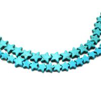 Synthetische Türkis Perlen, Stern, DIY & verschiedene Größen vorhanden, blau, verkauft von Strang