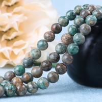 Natürliche grüne Achat Perlen, Grüner Achat, rund, poliert, verschiedene Größen vorhanden, Länge:ca. 15.4 ZollInch, verkauft von Strang