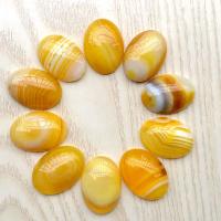 Gemstone Cabochons, Jade Yellow, Oval, polished Approx 