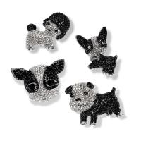 Zinc Alloy Jewelry Brooch, with Rhinestone, Dog, plated & for woman 