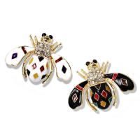 Zinc Alloy Jewelry Brooch, Insect, plated, for woman & with rhinestone 