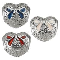 Stainless Steel European Beads, 316L Stainless Steel, Heart, plated, DIY 11.5*10*9.5mm Approx 4.5mm 