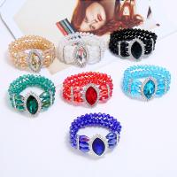 Zinc Alloy Crystal Bracelets, with Zinc Alloy, for woman & with rhinestone 42mm, Inner Approx 160mm 