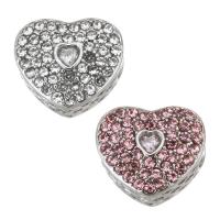 Stainless Steel Beads, 316 Stainless Steel, Heart, with rhinestone Approx 4.5mm 