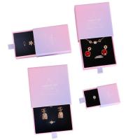 Jewelry Gift Box, Paper, Square, printing purple 