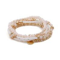 Zinc Alloy Crystal Bracelets, with Crystal, gold color plated, 4 pieces & for woman 