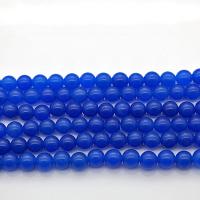 Calcédoine bleue, Rond, poli, DIY & normes différentes pour le choix, bleu, Vendu par brin