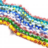 Millefiori Slice Lampwork Beads, Round, DIY 