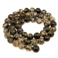 Natural Dragon Veins Agate Beads, Round, polished, DIY 