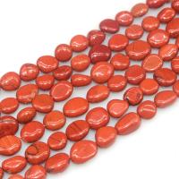 Rote Jaspis Perle, Roter Jaspis, Unregelmäßige, poliert, DIY, rot, 8x10mm, verkauft von Strang