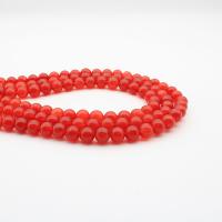 Perles Agates rouges naturelles, agate rouge, Rond, poli, DIY & normes différentes pour le choix, Vendu par brin