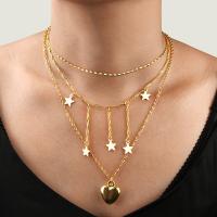 Fashion Multi Layer Necklace, Zinc Alloy, plated & for woman 