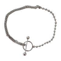 Fashion Zinc Alloy Bracelets, silver color plated, for woman .28 Inch 