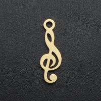 Stainless Steel Musical Instrument and Note Pendant, Music Note, polished, DIY 