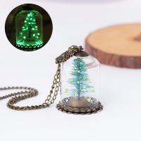 Christmas Jewelry Necklace, Zinc Alloy, fashion jewelry & luminated 70cm 
