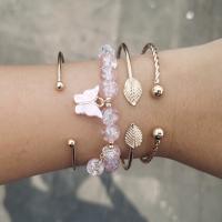 Zinc Alloy Crystal Bracelets, 4 pieces & fashion jewelry 