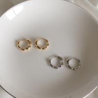 Männer Sterling Silber Hoop Ohrringe, 925er Sterling Silber, plattiert, Modeschmuck & für Frau, keine, 13x33mm, verkauft von Paar