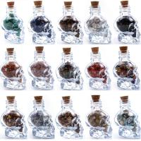 Стеклянная бутылка желание, Природный камень, с Бутылки, Череп, различные материалы для выбора, Много цветов для выбора продается указан