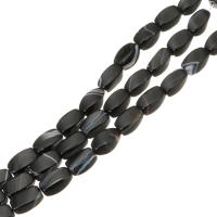 Natural Black Agate Beads, durable & faceted & twist Inch 