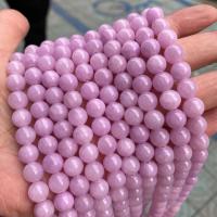 Kunzit Perlen, rund, poliert, DIY & verschiedene Größen vorhanden, violett, verkauft von Strang