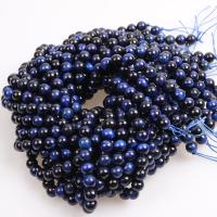 Tiger Eye Beads, Round, polished, DIY blue 