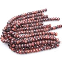 Tiger Eye Beads, Abacus, polished, DIY & faceted, red 