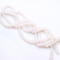 Natürliche Weiße Achat Perlen, Weißer Achat, rund, poliert, DIY, weiß, 12mm, 31PCs/Strang, verkauft von Strang