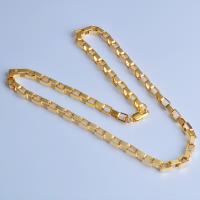 Brass Chain Necklace, plated, fashion jewelry & for woman 