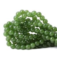 Perle en aventurine verte, Rond, poli, durable & DIY & normes différentes pour le choix, vert, Vendu par brin