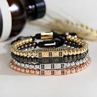 Laine cordon Bracelet, Alliage de cuivre, bijoux de mode, plus de couleurs à choisir, 16.5cm-25cm, Vendu par brin