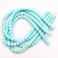 Synthetic Turquoise Beads, Synthetic Blue Turquoise, Column, polished, DIY, dark green 