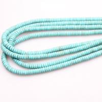 Synthetische Türkis Perlen, Synthetisches Blau Türkis, Zylinder, poliert, DIY, dunkelgrün, 3x8mm, 125PCs/Strang, verkauft von Strang
