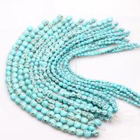 Synthetische Türkis Perlen, Synthetisches Blau Türkis, Schädel, poliert, DIY & verschiedene Größen vorhanden, dunkelgrün, verkauft von Strang