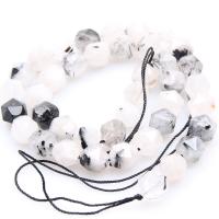 Rutilquarz Perlen, Schwarzer Rutilquarz, poliert, DIY & verschiedene Größen vorhanden & facettierte, verkauft von Strang
