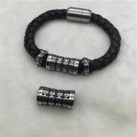 Stainless Steel Leather Cord Clasp, plated 