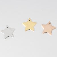 Stainless Steel Star Pendant, DIY 15.5mm Approx 1.5mm 