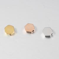 Stainless Steel Beads, Hexagon, DIY 8mm Approx 2mm 