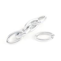 Plastic Linking Ring, silver color plated, DIY, silver color 