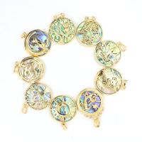 Brass Shell Pendants, with Abalone Shell, fashion jewelry & Unisex 