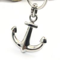 Stainless Steel Ship Wheel & Anchor Pendant, 316L Stainless Steel 