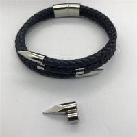 Stainless Steel Leather Cord Clasp, Bullet, plated 20mm Approx 5mm 