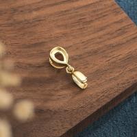 Brass Donut Pendant Bail, gold color plated 