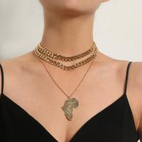 Fashion Multi Layer Necklace, Aluminum Alloy, plated, fashion jewelry 