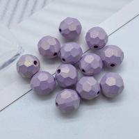 Solid Color Acrylic Beads, plated, DIY & faceted 10mm 